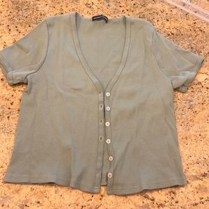 Brandy Melville green button up